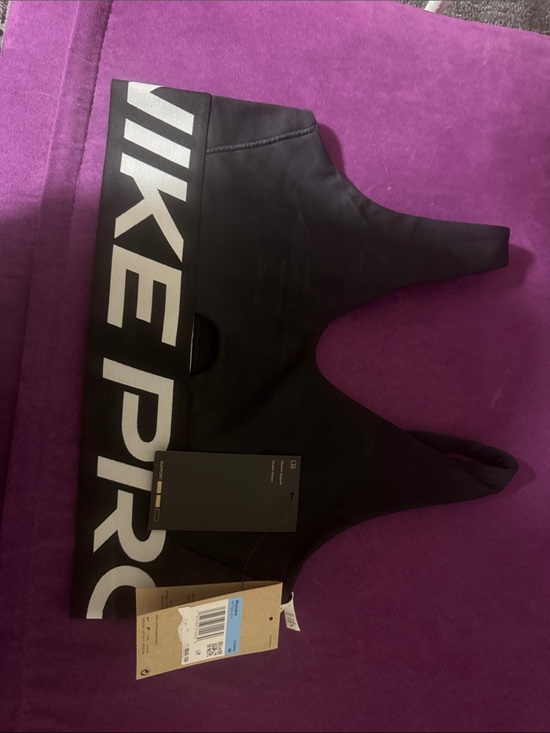 Nike Other - Nike Black Sports Bra with White Logo Band